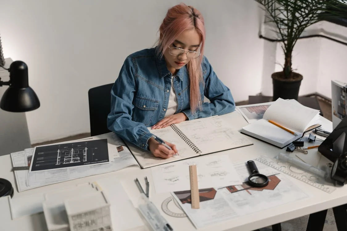 architect making notes