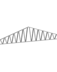 Innovative Living Design 3.5 inch Roof Truss - 22ft Long - 4/12 Pitch - Ga. 20, Grade 50 Galvanized Steel