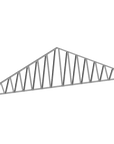 Innovative Living Design 3.5 inch Roof Truss - 22ft Long - 6/12 Pitch - Ga. 20, Grade 50 Galvanized Steel