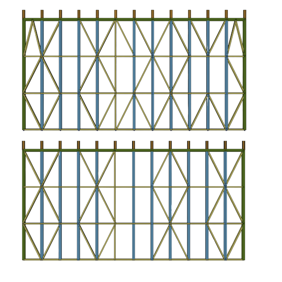 Innovative Living Design DIY Prefab Double Car Garage - 24x24x12 ft, (x2) Door 9x7ft