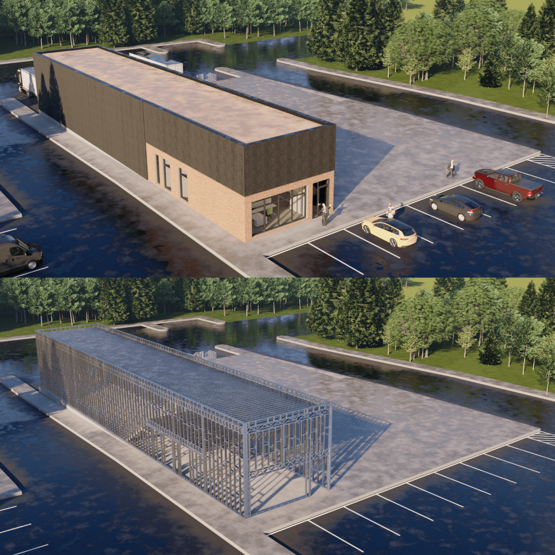 Innovative Living Design Industrial Building - 3,572 ft² - 20 ft Ceiling Height