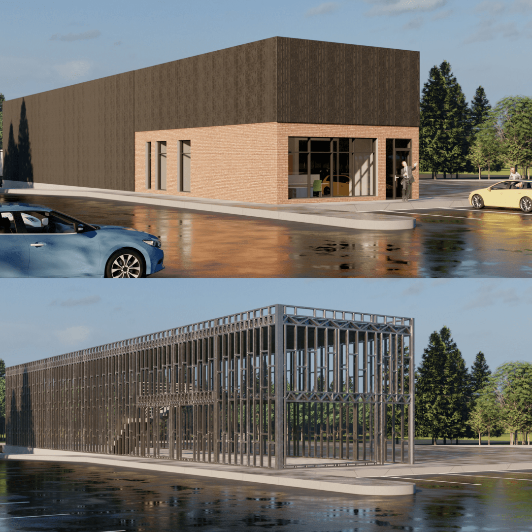 Innovative Living Design Industrial Building - 3,572 ft² - 20 ft Ceiling Height