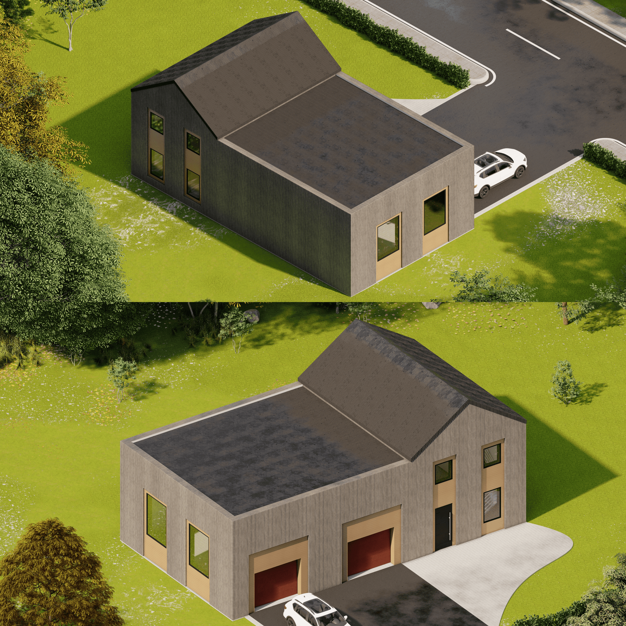 Innovative Living Design Mechanic Shop -  2,246 ft² area, 16 ft height, (x2) Door 10x10ft