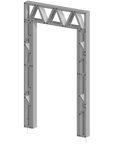 Innovative Living Design Modular Wall - 4.5x8ft with 3.1x6.8 ft centered Door - 16" simple studs spacing - Ga. 20, Grade 50 Galvanized Steel