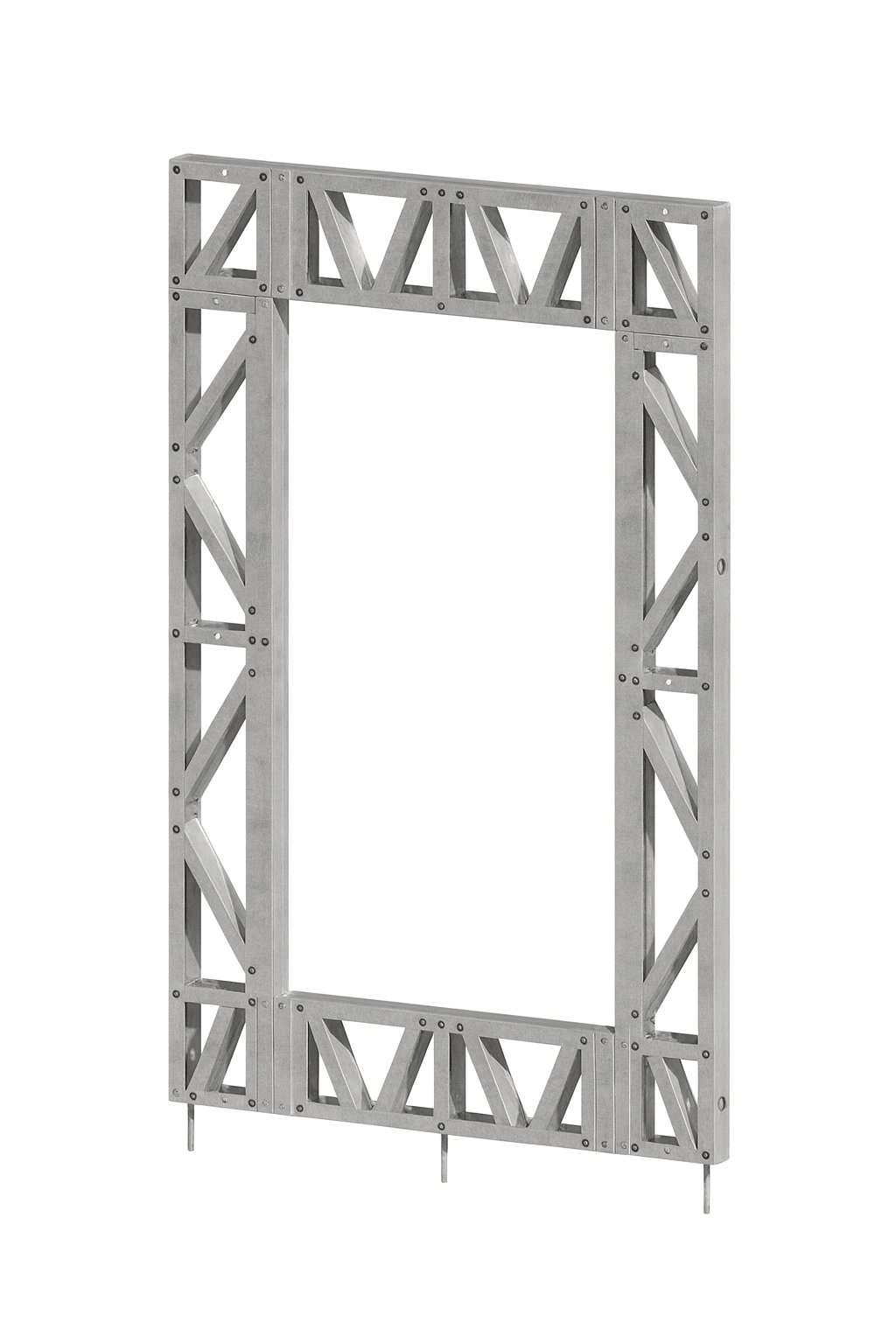 Innovative Living Design Modular Wall - 5x8ft with 3x6ft Window - 16" simple studs spacing - Ga. 20, Grade 50 Galvanized Steel