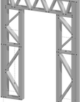 Innovative Living Design Modular Wall - 6x8ft with 2.6x6.8 ft centered Door - 16" simple studs spacing - Ga. 20, Grade 50 Galvanized Steel