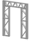 Innovative Living Design Modular Wall - 6x8ft with 3.1x6.8 ft centered Door - 16" simple studs spacing - Ga. 20, Grade 50 Galvanized Steel