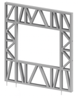 Innovative Living Design Modular Wall - 6x8ft with 4x6ft Window - 16" simple studs spacing - Ga. 20, Grade 50 Galvanized Steel
