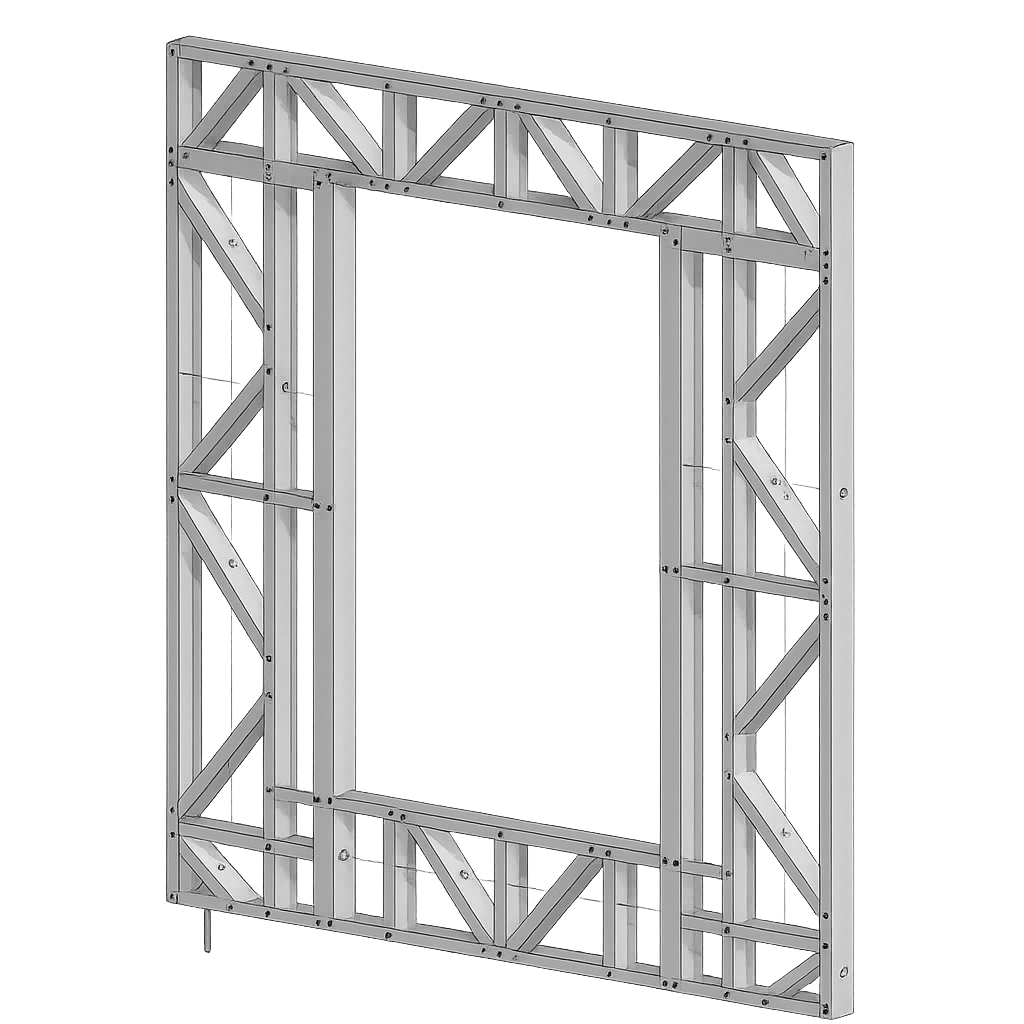 Wall - 8x8ft with 4x6ft Window