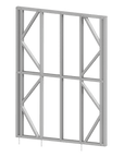 Innovative Living Design Modular Wall Panel - 6x8ft - 16" simple studs spacing - Ga. 20, Grade 50 Galvanized Steel
