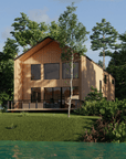 Innovative Living Design Single Family Home - 2583 ft² - 3 Bedrooms Nordic Style Cottage