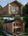 Innovative Living Design Single Family Home - 2583 ft² - 3 Bedrooms Nordic Style Cottage