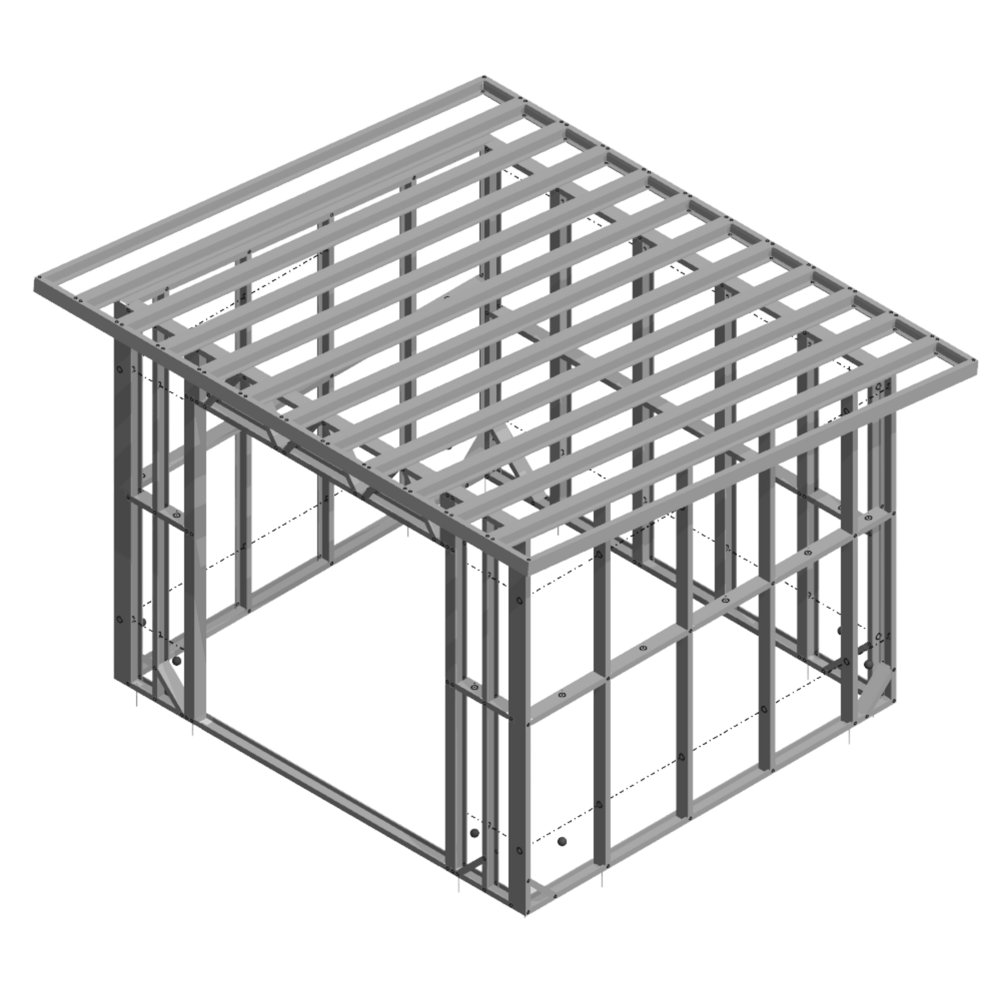Innovative Living Design 10x10' DIY Steel Shed Kit (8’ Walls) — Panelized or Full Assembly Kit