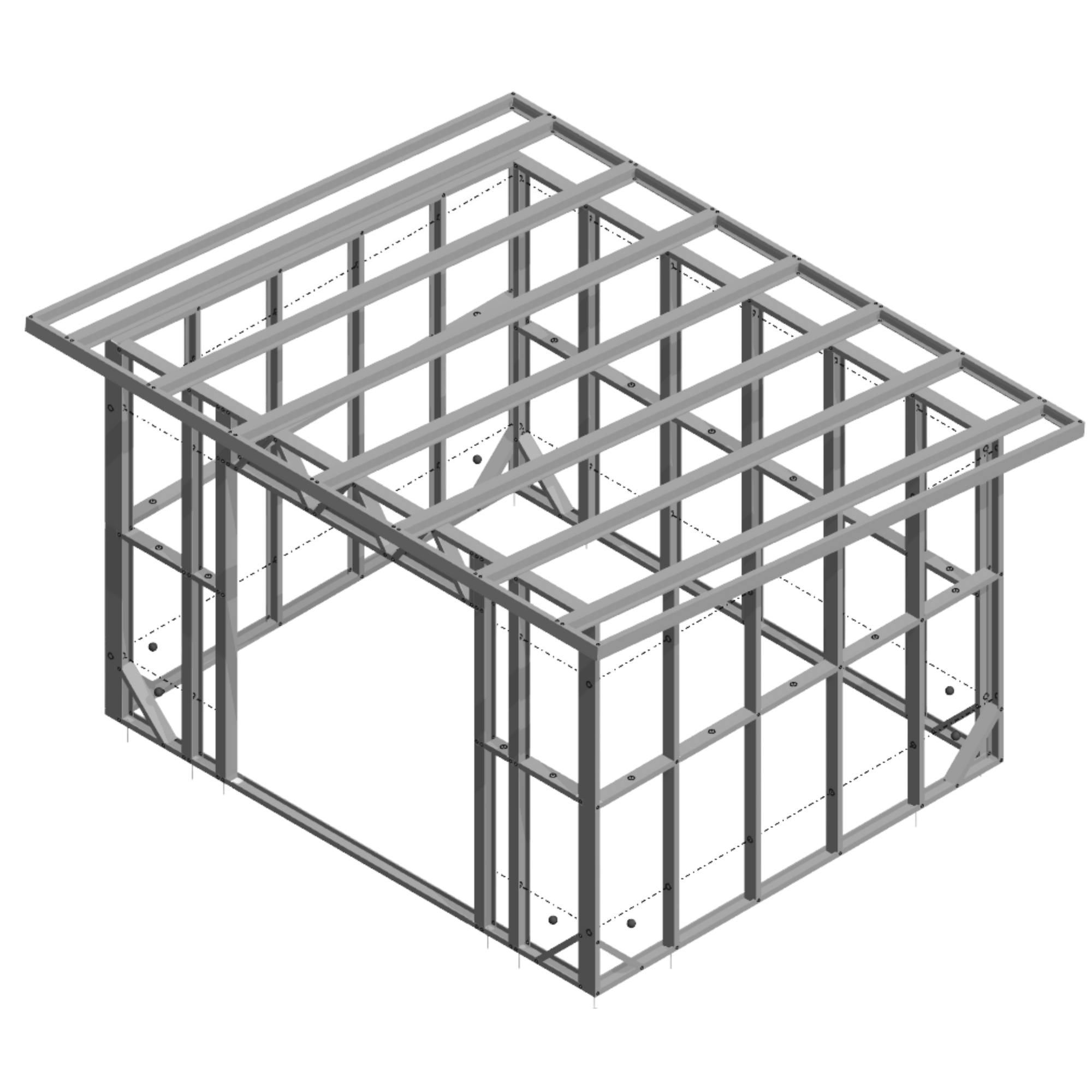 Innovative Living Design 10x12' DIY Steel Shed Kit (8’ Walls) — Panelized or Full Assembly Kit