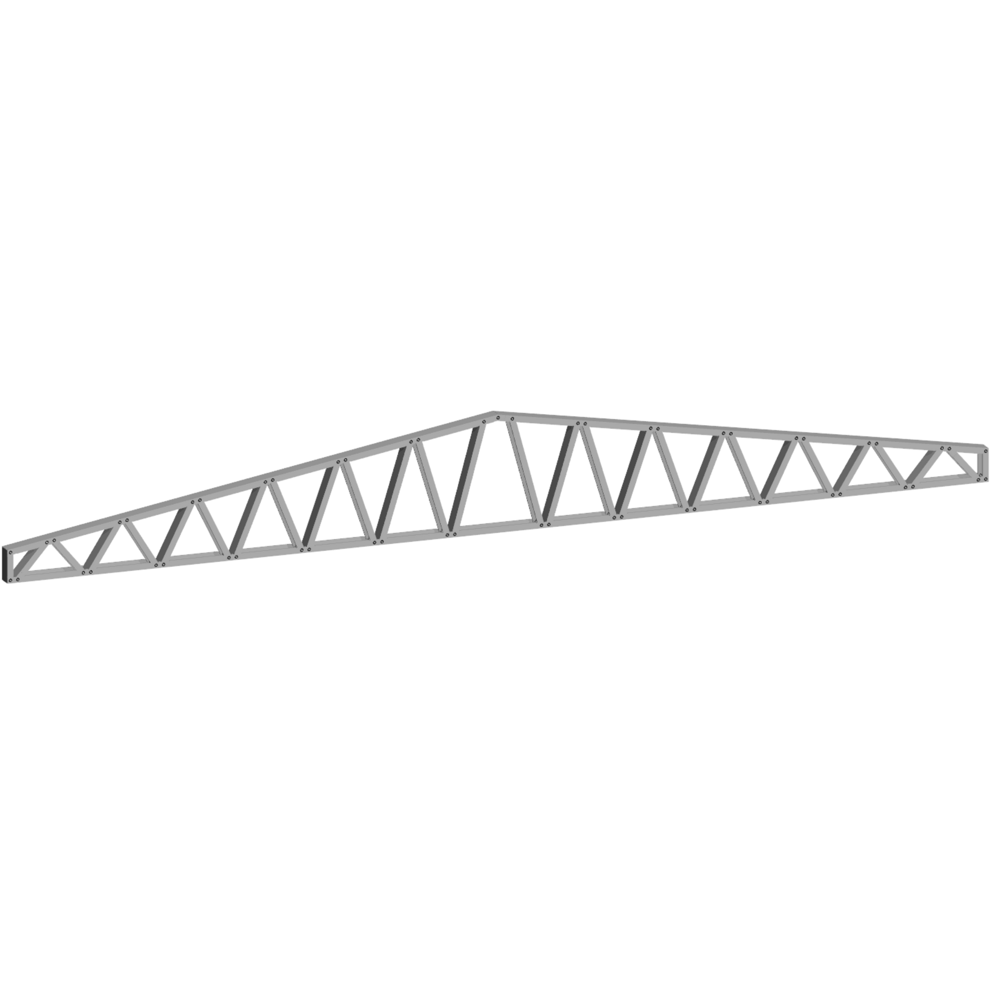 Innovative Living Design 3.5 inch Roof Truss - 20ft Long - 2/12 Pitch - Ga. 20, Grade 50 Galvanized Steel