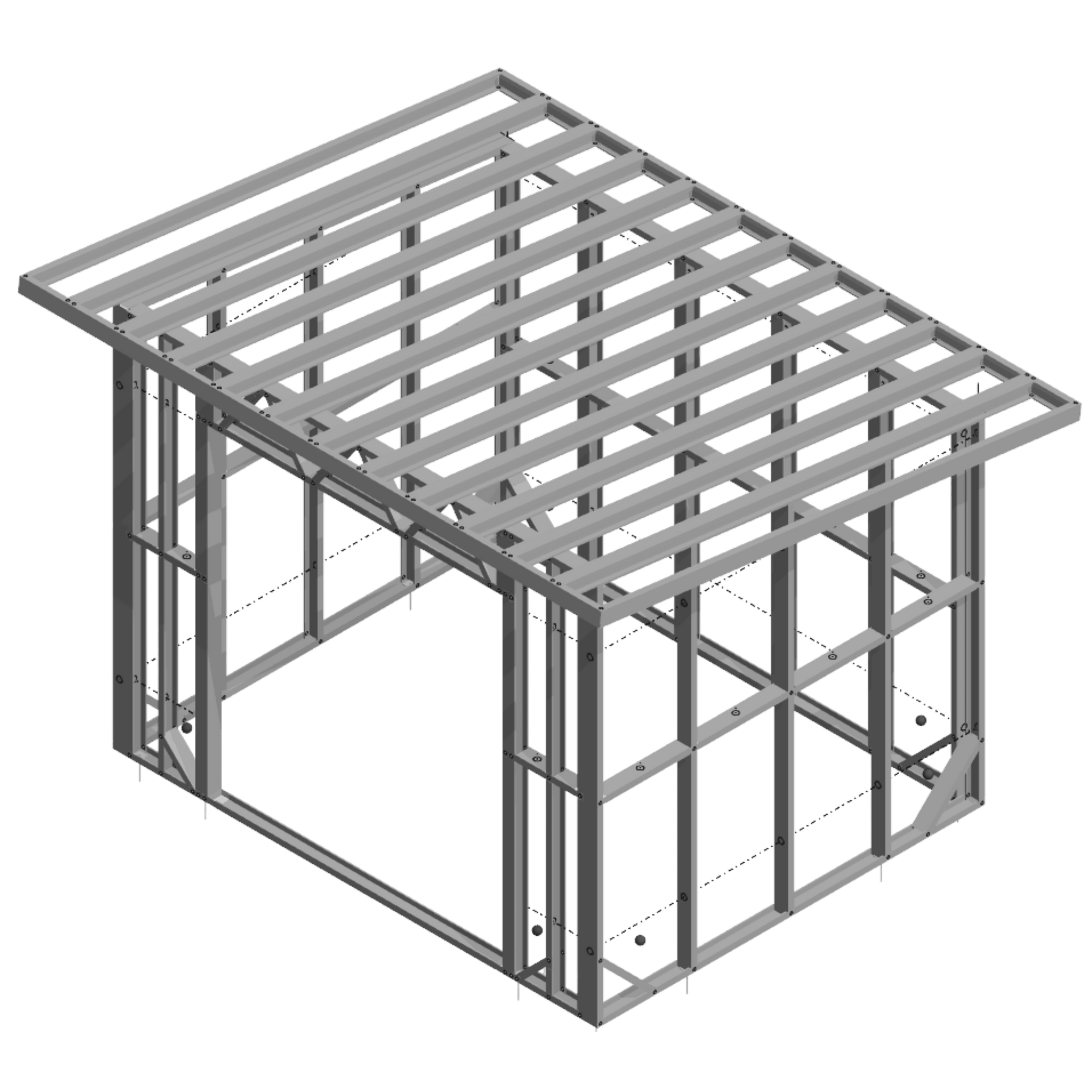 Innovative Living Design 8x10' DIY Steel Shed Kit (8’ Walls) — Panelized or Full Assembly Kit