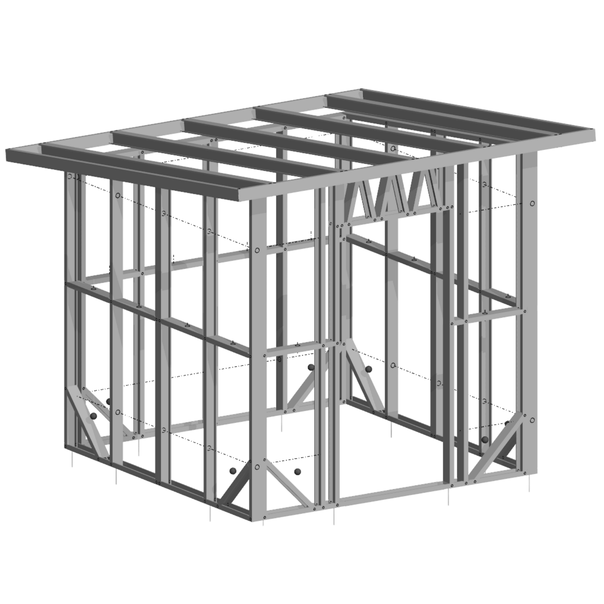 Innovative Living Design 8x8' DIY Steel Shed Kit (8’ Walls) — Panelized or Full Assembly Kit