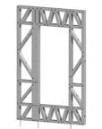 Innovative Living Design Modular Wall - 4.5x8ft with 2x6ft Window - 16" simple studs spacing - Ga. 20, Grade 50 Galvanized Steel