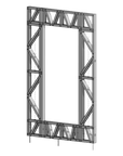 Innovative Living Design Modular Wall - 5x8ft with 2.7x6ft Window - 16" simple studs spacing - Ga. 20, Grade 50 Galvanized Steel