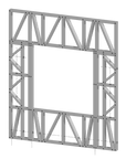 Innovative Living Design Modular Wall - 7x8ft with 4x4ft Window - 16" simple studs spacing - Ga. 20, Grade 50 Galvanized Steel