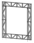 Innovative Living Design Modular Wall - 7x8ft with 5x6ft Window - 16" simple studs spacing - Ga. 20, Grade 50 Galvanized Steel