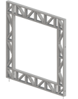 Innovative Living Design Modular Wall - 8x8ft with 6x6ft Window - 16" simple studs spacing - Ga. 20, Grade 50 Galvanized Steel