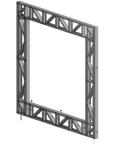 Innovative Living Design Modular Wall - 8x8ft with 6x6ft Window - 16" simple studs spacing - Ga. 20, Grade 50 Galvanized Steel