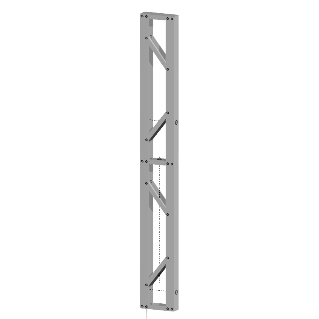 Innovative Living Design Modular Wall Panel - 1x8ft - 16" double studs spacing - Ga. 20, Grade 50 Galvanized Steel