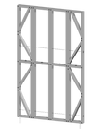 Innovative Living Design Modular Wall Panel - 5x8ft - 16" double studs spacing - Ga. 20, Grade 50 Galvanized Steel