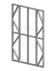 Innovative Living Design Modular Wall Panel - 5x8ft - 16" simple studs spacing - Ga. 20, Grade 50 Galvanized Steel