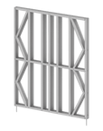 Innovative Living Design Modular Wall Panel - 7x8ft - 16" double studs spacing - Ga. 20, Grade 50 Galvanized Steel