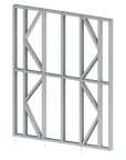Innovative Living Design Modular Wall Panel - 7x8ft - 16" simple studs spacing - Ga. 20, Grade 50 Galvanized Steel