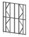 Innovative Living Design Modular Wall Panel - 7x8ft - 16" simple studs spacing - Ga. 20, Grade 50 Galvanized Steel