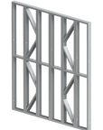 Innovative Living Design Modular Wall Panel - 8x8ft - 16" double studs spacing - Ga. 20, Grade 50 Galvanized Steel
